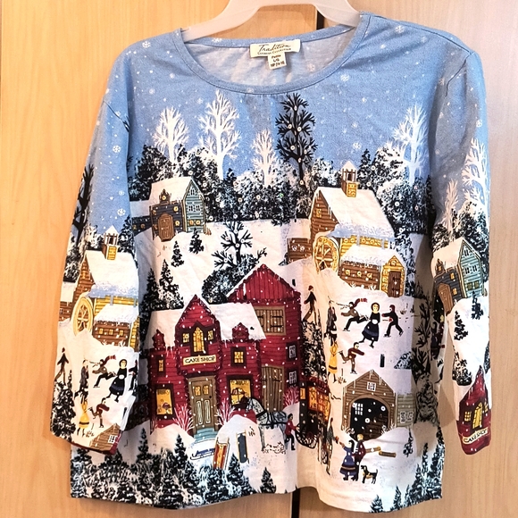 Tradition Tops - Sequined Holiday Top 14/16P